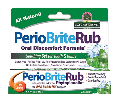 Nature's Answer PerioBriteRub Cool Mint - Gel Revigorante Bucal 14.17g