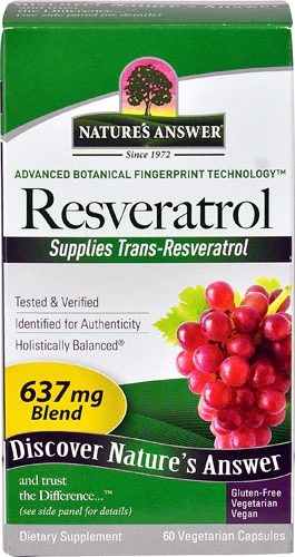 Nature's Answer Resveratrol -- 60 Vegetarian Capsules
