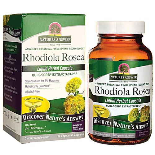 Nature's Answer Rhodiola Rosea 90 Cápsulas Vegetarianas - Energia e Bem-Estar