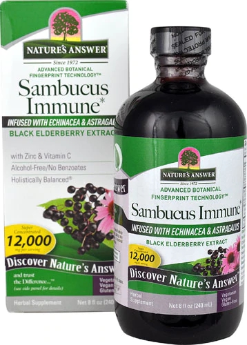 Nature's Answer Sambucus Immune Xarope - 237ml para Imunidade