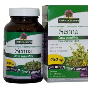 Nature's Answer Senna - 450mg - 90 Cápsulas Vegetarianas - Auxílio Natural para o Intestino