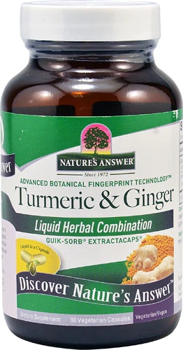 Nature's Answer Cúrcuma e Gengibre - 90 Cápsulas Vegetarianas