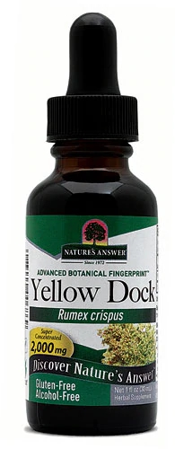 Extrato Raiz de Yellow Dock Nature's Answer Sem Álcool 30ml - Bem-Estar Hepático e Digestivo