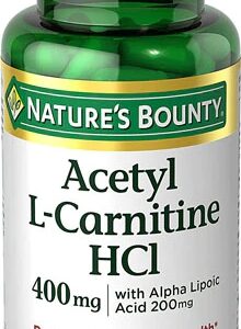 Nature's Bounty Acetil L-Carnitina HCl 400mg - 30 Cápsulas