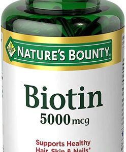 Biotina Nature's Bounty 5000 mcg - 150 Cápsulas Gelatinosas - Vitamina B7 Essencial