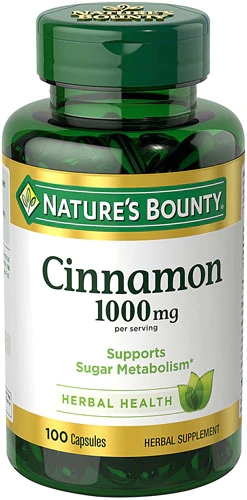 Cápsulas de Canela Nature's Bounty 1000mg - 100 Cápsulas: Seu Aliado Natural para o Bem-Estar