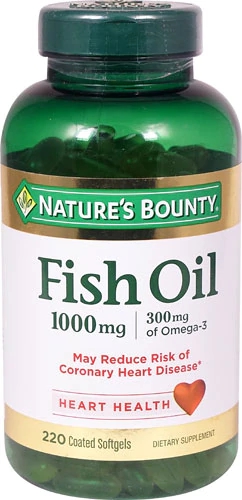 Nature's Bounty Fish Oil -- 1000 mg - 220 Softgels