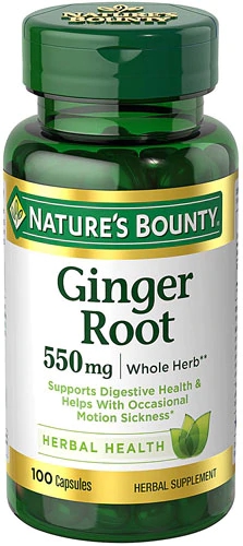 Nature's Bounty Raiz de Gengibre 550 mg - 100 Cápsulas - Bem-Estar Digestivo