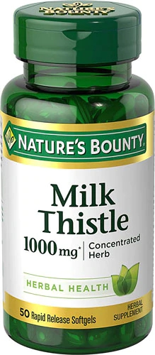 Nature's Bounty Milk Thistle 1000mg - 50 Cápsulas Gelatinosas para Saúde Hepática