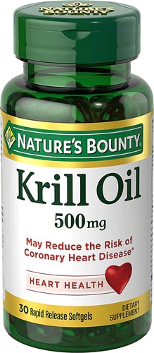 Nature's Bounty Óleo de Krill Vermelho 500 mg - 30 Cápsulas Gelatinosas