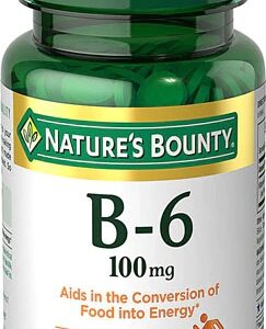 Nature's Bounty Vitamina B6 100mg - 100 Comprimidos: Essencial para Energia e Bem-Estar