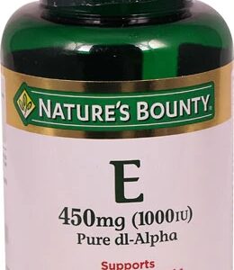 Nature's Bounty Vitamina E Pura dl-Alfa 450mg - 60 Cápsulas Gelatinosas