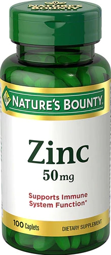 Nature's Bounty Zinco 50 mg - 100 Caplets: Essencial para Imunidade e Bem-Estar