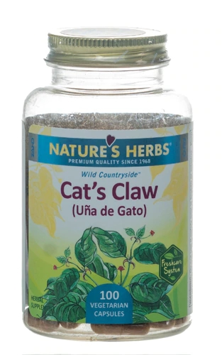 Nature's Herbs Unha de Gato (Uncaria tomentosa) 100 Cápsulas Vegetarianas - Suporte Imunológico