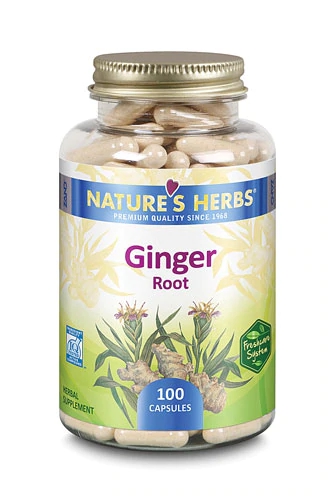 Nature's Herbs Raiz de Gengibre - 100 Cápsulas: Bem-Estar e Digestão Natural