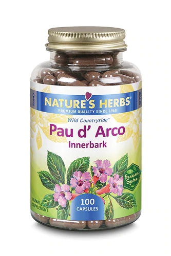 Nature's Herbs Pau D'Arco 100 Cápsulas - Bem-Estar Natural