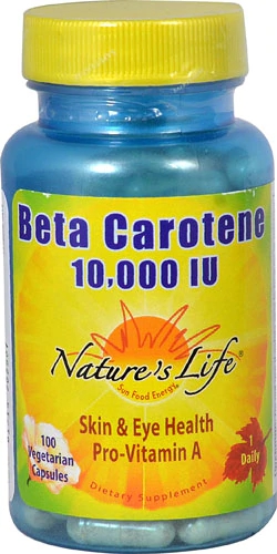 Nature's Life Beta Caroteno 10000 UI - 100 Cápsulas Vegetarianas