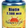 Comprar nature's life biotin -- 2500 mcg - 100 vegetarian capsules preço no brasil chips food & beverages popped & puffed chips snacks suplementos em oferta suplemento importado loja 5 online promoção -