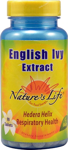 Extrato de Hera Inglesa Nature's Life - 90 Comprimidos para Bem-Estar Respiratório