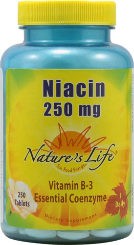 Nature's Life Niacina (Vitamina B3) 250mg - 250 Comprimidos Potentes