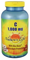 Nature's Life Vitamina C 1000mg - 250 Cápsulas Vegetarianas | Imunidade e Antioxidante