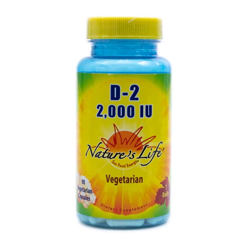 Nature's Life Vitamina D2 (Ergocalciferol) - 2000 UI - 90 Cápsulas Vegetarianas | Essencial para Ossos e Imunidade