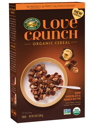 Cereal Orgânico Nature's Path Love Crunch Chocolate Amargo e Pasta de Amendoim - 283g