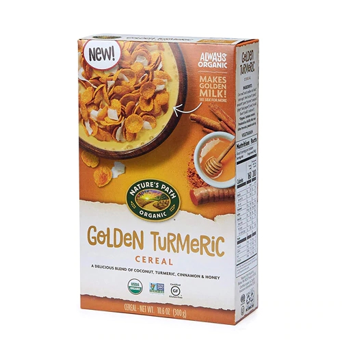 Cereal Orgânico Nature's Path Golden Turmeric 299g - Energia e Bem-Estar Matinal