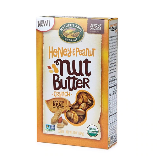 Cereal Orgânico Nature's Path Nut Butter Honey & Peanut Crunch - 284g