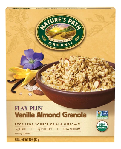 Granola Orgânica Nature's Path Baunilha Amêndoa e Linhaça - 326g