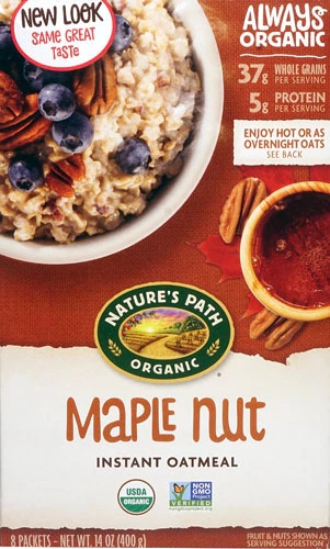 Aveia Instantânea Orgânica Maple Nut Nature's Path - 8 Sachês (Aprox. 200g)