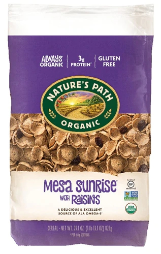 Cereal Orgânico Mesa Sunrise com Passas Nature's Path - 825g