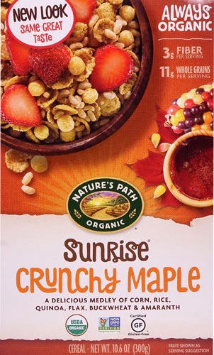 Cereal Orgânico Nature's Path Sunrise Crunchy Maple - 299g
