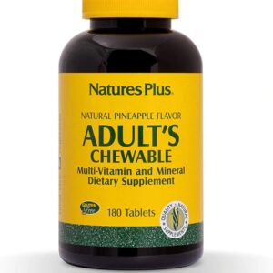 Nature's Plus Multivitamínico Mastigável Adulto Sabor Abacaxi Natural - 180 Tabletes