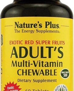 Nature's Plus Multivitamínico Mastigável para Adultos Sabor Frutas Vermelhas - 60 Tabletes Mastigáveis