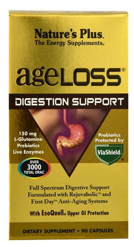 Nature's Plus AgeLoss Digestive Support 90 Cápsulas - Saúde Digestiva e Bem-Estar