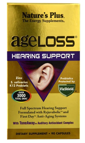 Nature's Plus AgeLoss® Hearing Support - Suplemento Auditivo com 90 Cápsulas
