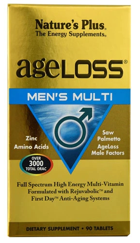 Nature's Plus AgeLoss Men's Multi 90 Tabletes - Suporte Completo para Saúde Masculina