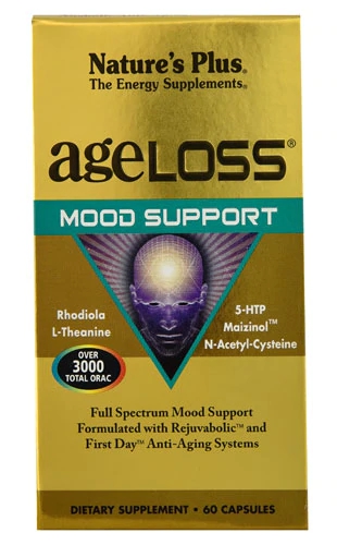 Nature's Plus AgeLoss® Mood Support - 60 Cápsulas para Bem-Estar Mental