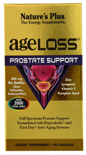 Nature's Plus AgeLoss Prostate Support - 90 Cápsulas para Saúde da Próstata