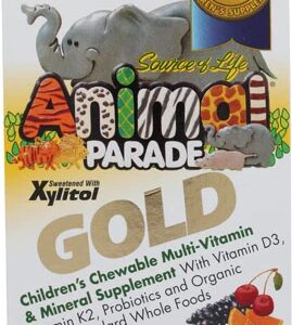 Nature's Plus Animal Parade Gold Multivitamínico Infantil Mastigável Sabor Sortido - 60 Unidades