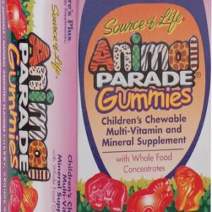 Nature's Plus Animal Parade Gummies Vitamina Infantil 50 Unidades - Sabores Cereja, Laranja e Uva
