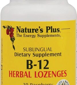 Nature's Plus Vitamina B12 Comprimidos Mastigáveis Sabor Framboesa - 30 Unidades