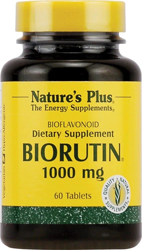 Nature's Plus BioRutin® 1000mg - Suplemento de Bioflavonoides e Rutina com 60 Comprimidos