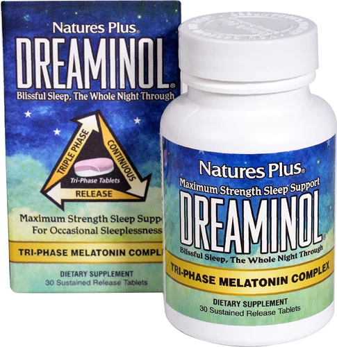Nature's Plus Dreaminol 30 Comprimidos Liberação Prolongada para Sono Reparador