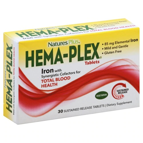 Nature's Plus Hema-Plex® - 30 Comprimidos: Potência e Bem-Estar Completo