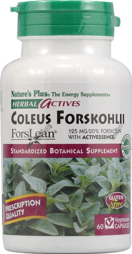 Nature's Plus Herbal Actives Coleus Forskohlii 125mg - 60 Cápsulas Vegetarianas