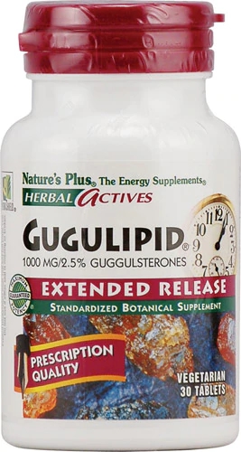 Nature's Plus Herbal Actives Gugulipid 1000mg - 30 Comprimidos Vegetarianos
