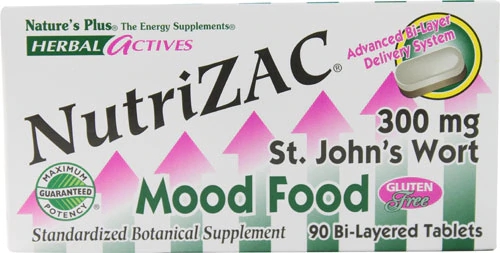 Nature's Plus Herbal Actives NutriZAC Mood Food 90 Comprimidos - Bem-Estar e Equilíbrio Emocional