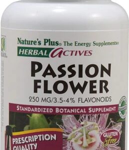 Nature's Plus Herbal Actives Flor de Maracujá 250 mg - 60 Cápsulas Vegetarianas
